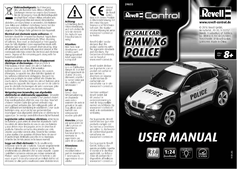 Page 1 of the manual User Manual Revell BMW X6 Police