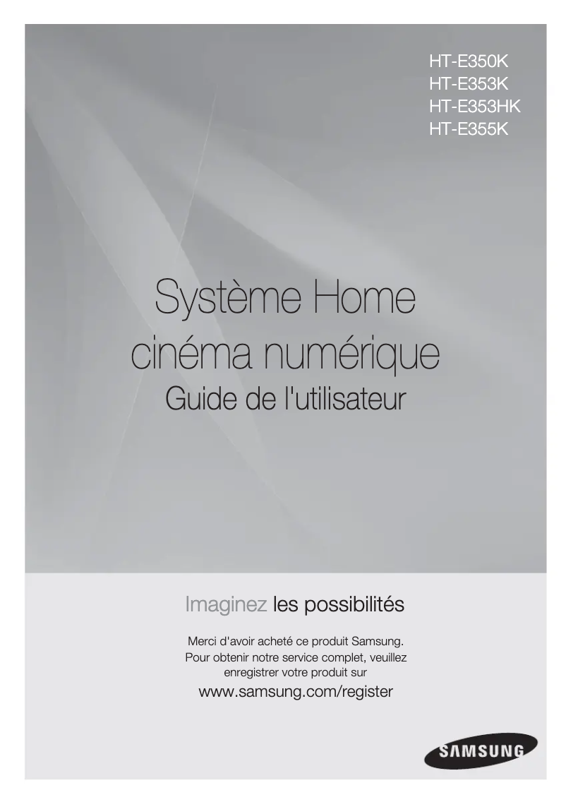 Page 1 of the manual User Manual Samsung HT-E355K