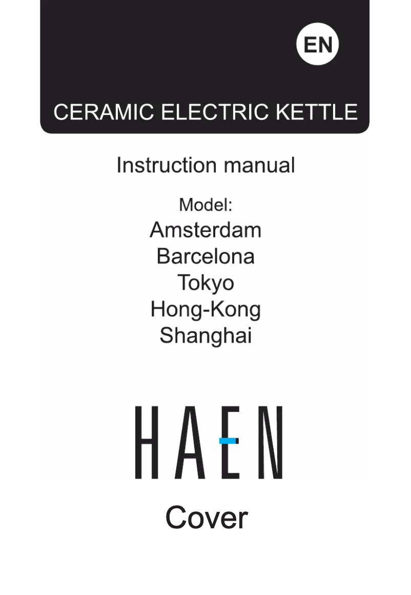 Page 1 of the manual User Manual Haen Tokyo