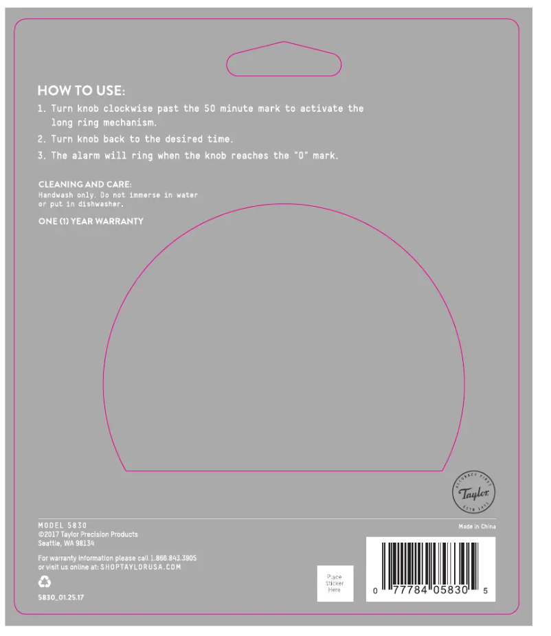 First page image of the manual for 5830