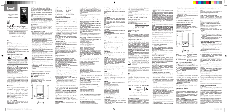 Image de la première page du manuel de l'appareil KTMP4063