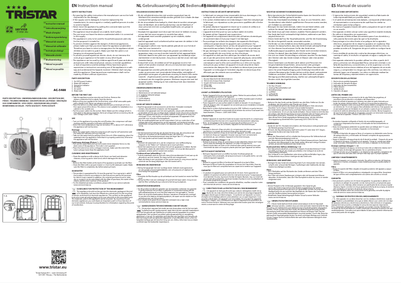 Page 1 of the manual User Manual TriStar AC-5488