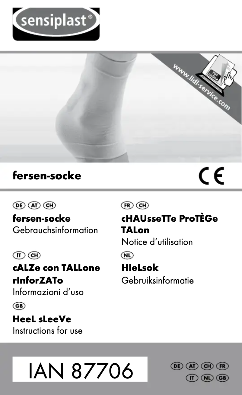 First page image of the manual for IAN 87706