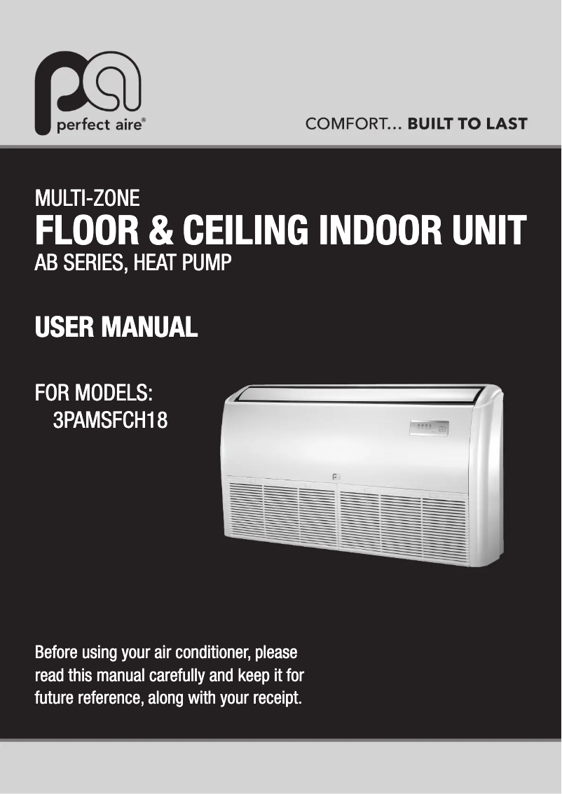 First page image of the manual for 3PAMSFCH18