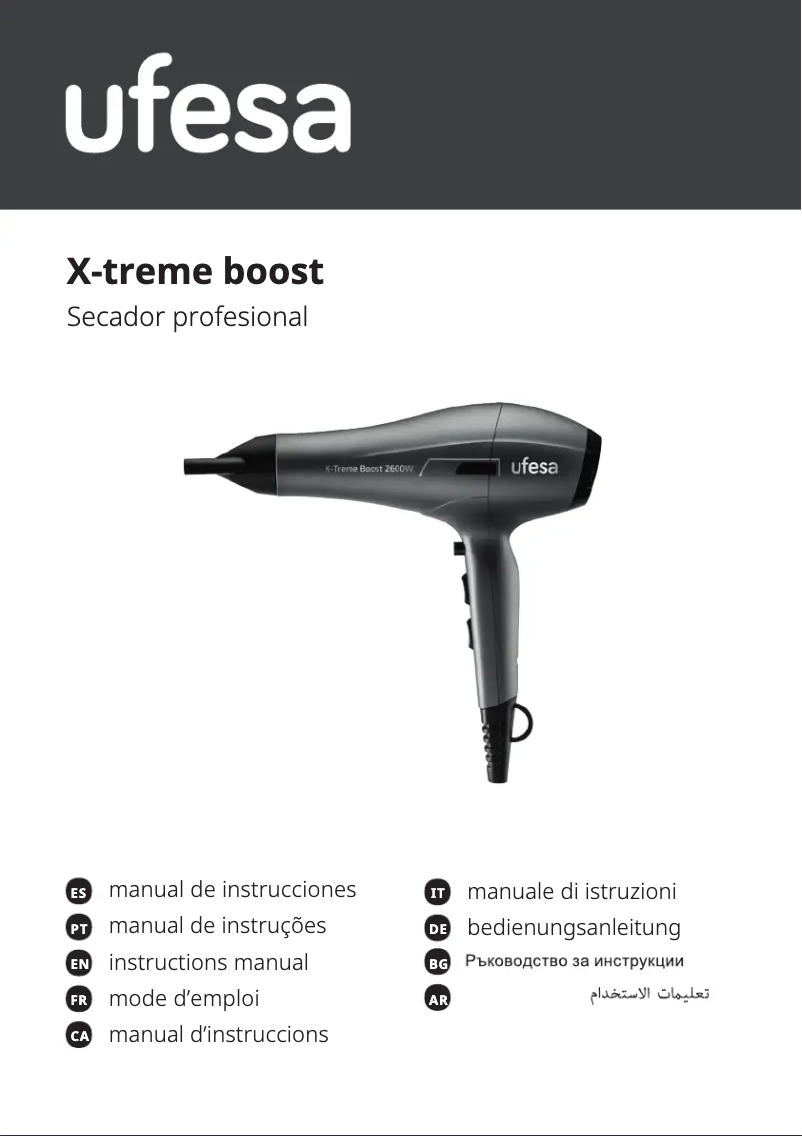 Page 1 of the manual User Manual Ufesa X-Treme Boost