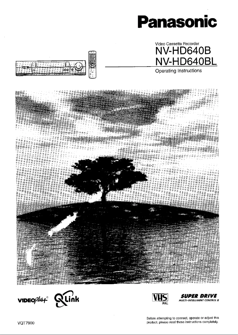 First page image of the manual for NV-HD640