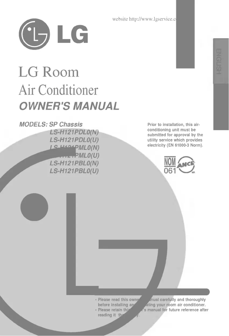 First page image of the manual for LSNH121PDL0