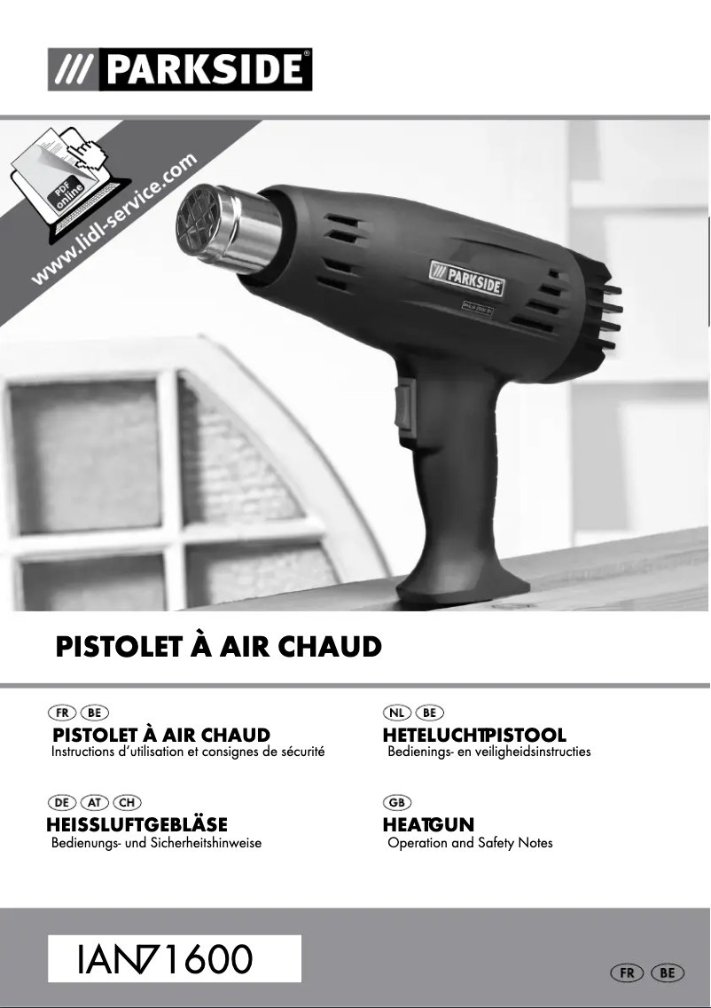 Page 1 of the manual User Manual Parkside PHLG 2000 B1