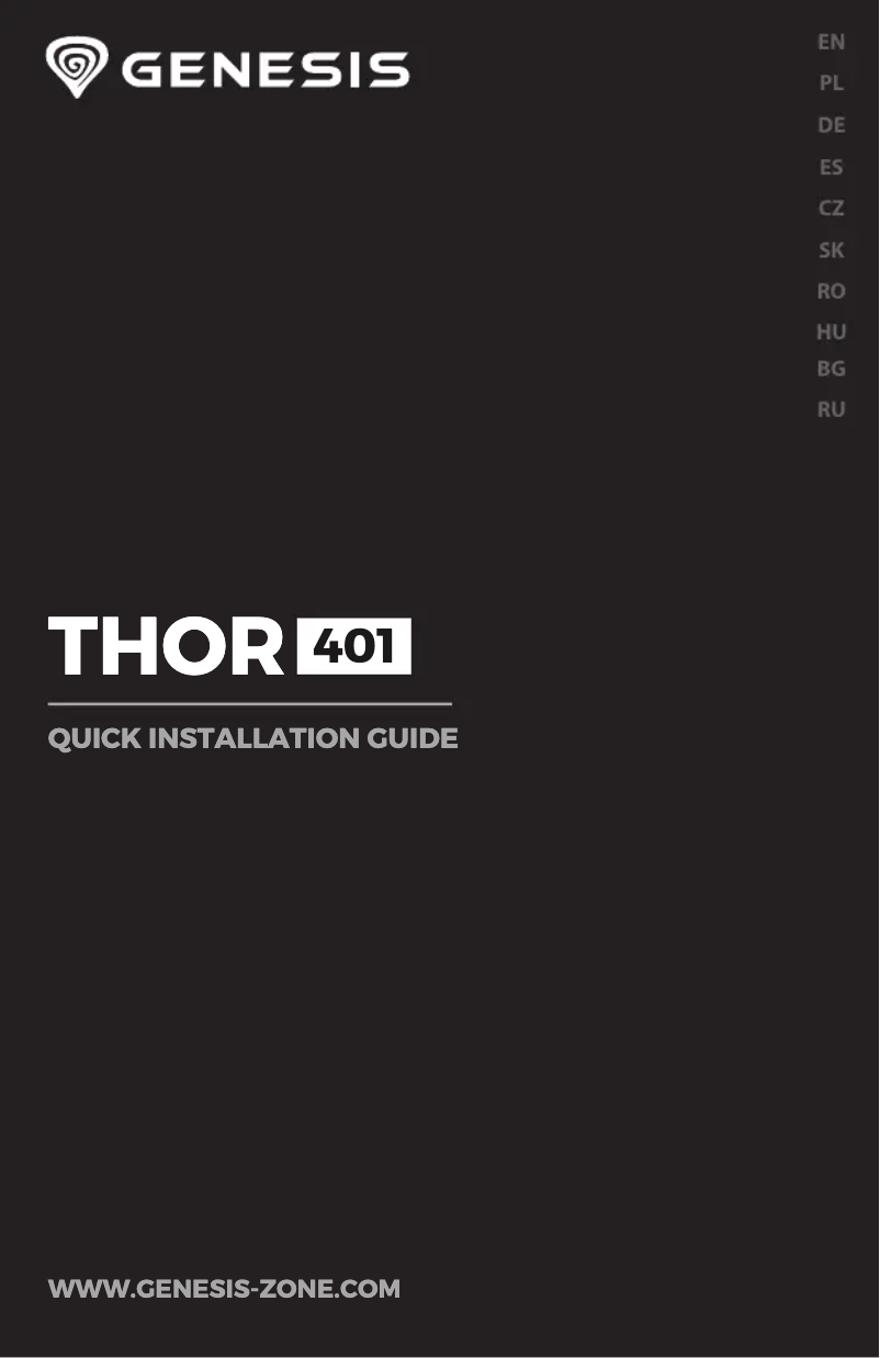 First page image of the manual for Thor 401
