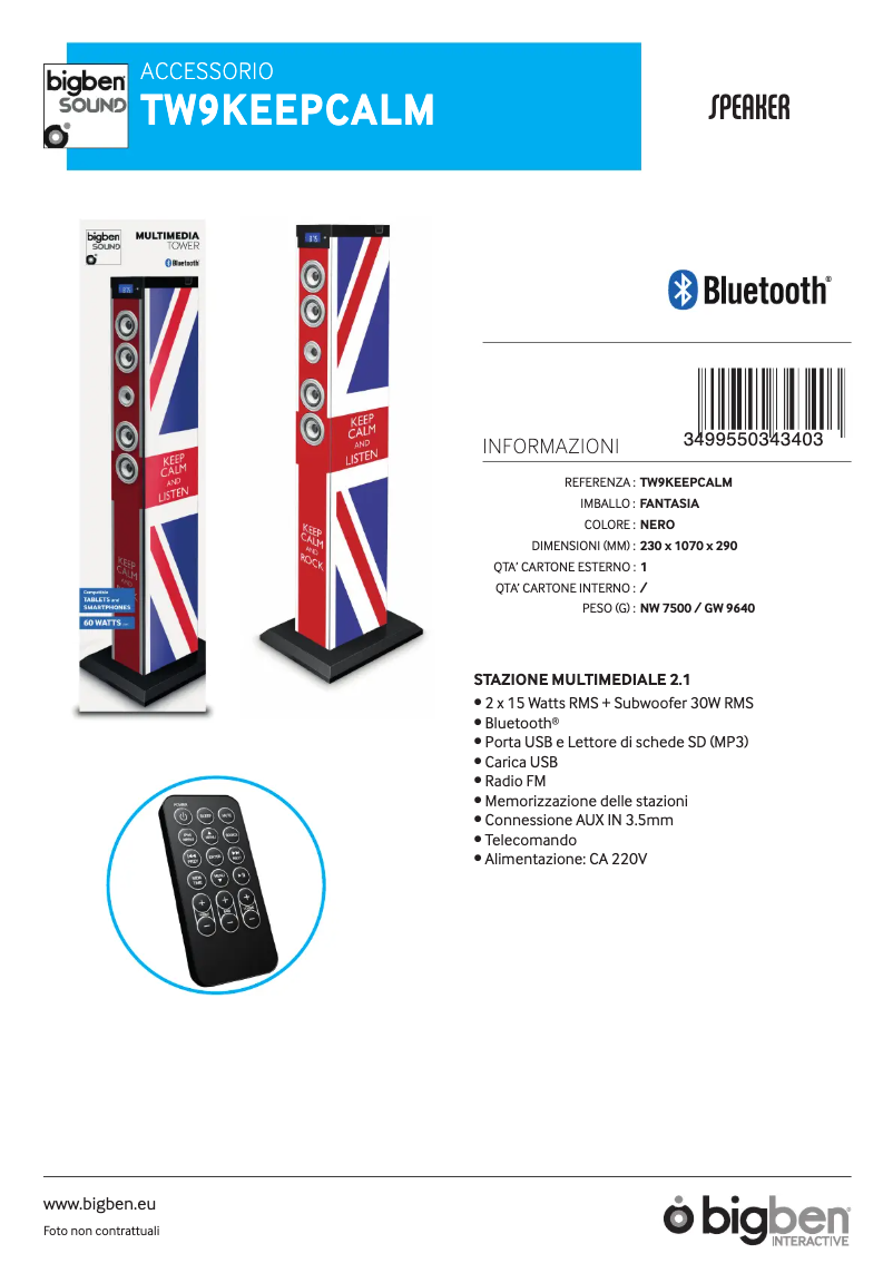 First page image of the manual for TW9