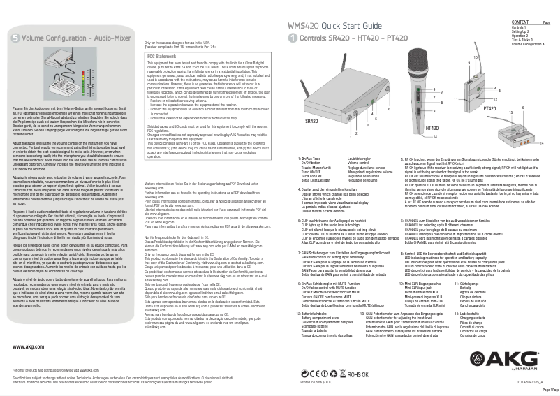 First page image of the manual for WMS420
