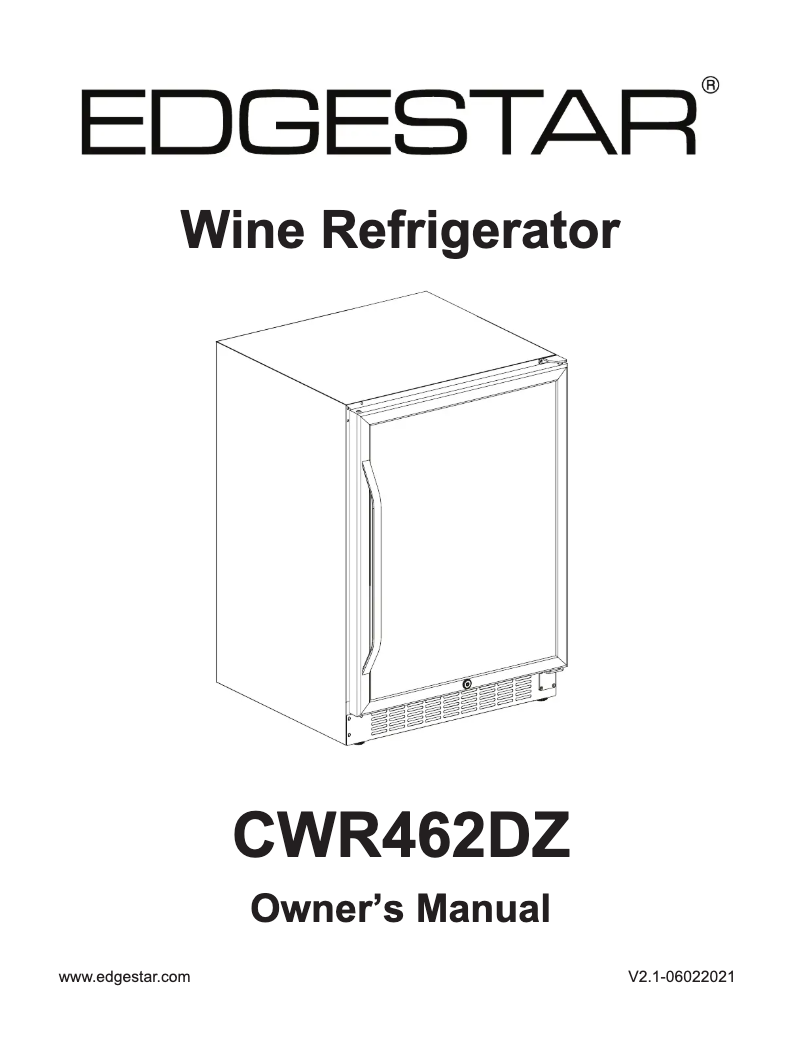 Page 1 of the manual User Manual EdgeStar CWR462DZ
