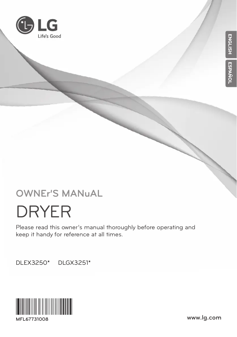 Page 1 of the manual User Manual LG DLGX3251V