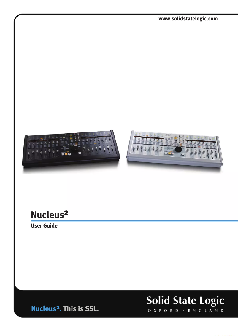 Page 1 of the manual User Manual Solid State Logic Nucleus 2
