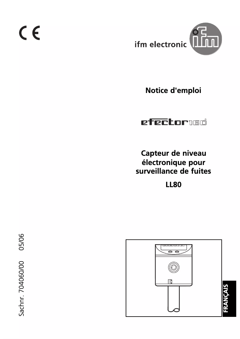Page 1 of the manual User Manual IFM LL8023