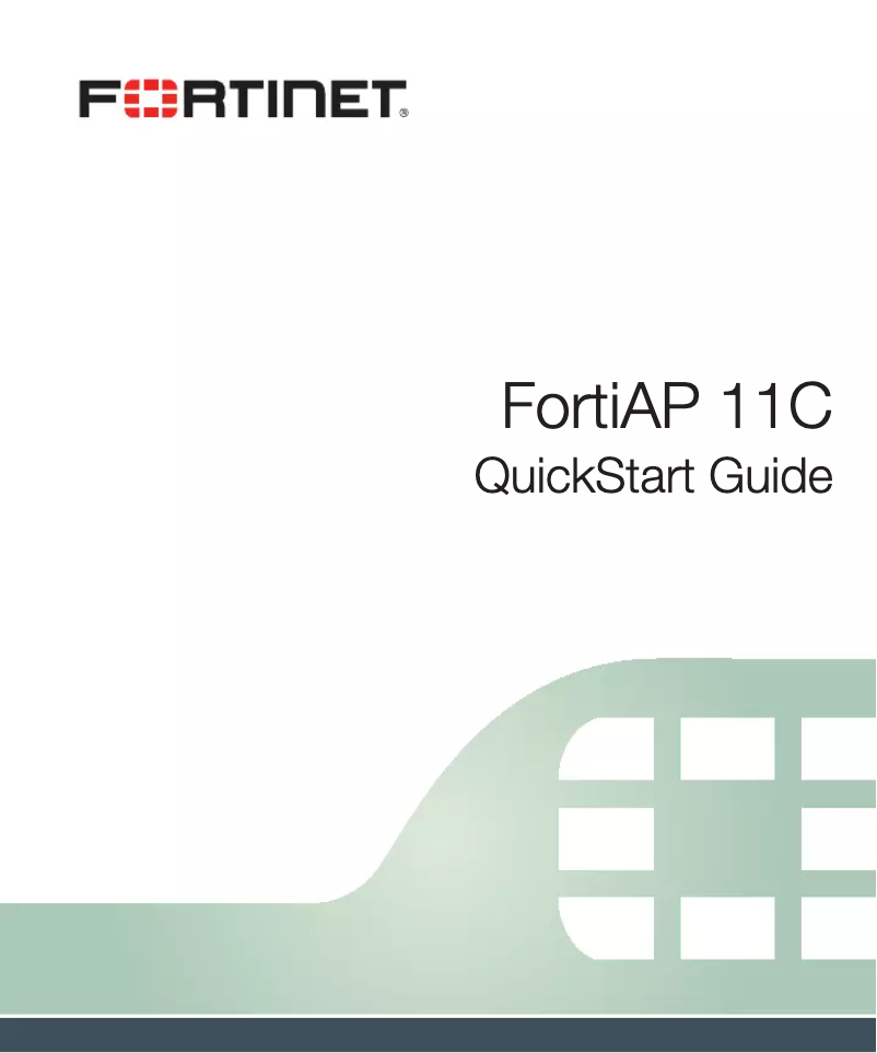 Page 1 of the manual User Manual Fortinet FortiAP 11C