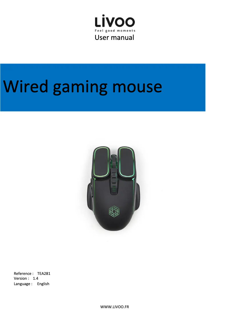 Page 1 of the manual User Manual Livoo TEA281