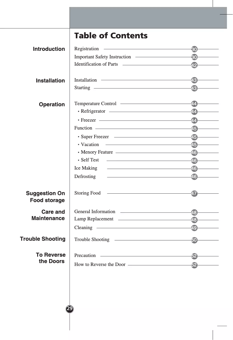 First page image of the manual for GB2129BLCW