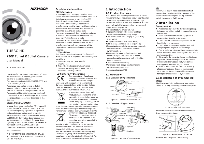 Page 1 of the manual User Manual Hikvision DS-2CE16C5T-AVFIR3