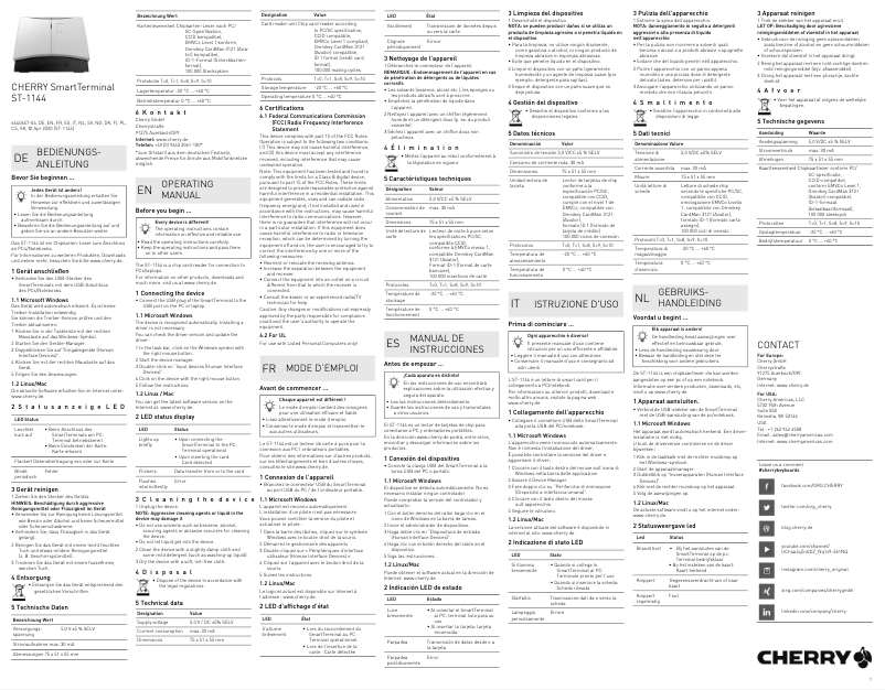 First page image of the manual for SmartTerminal ST-1144
