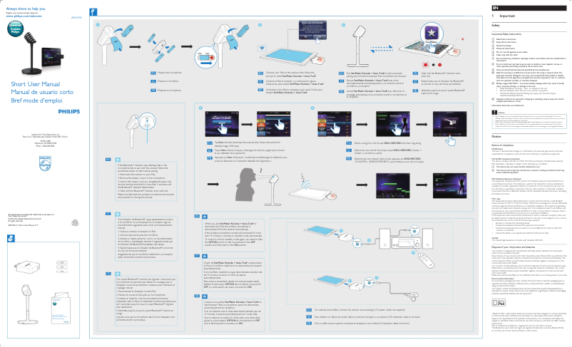 Page 1 of the manual User Manual Philips AEA3100