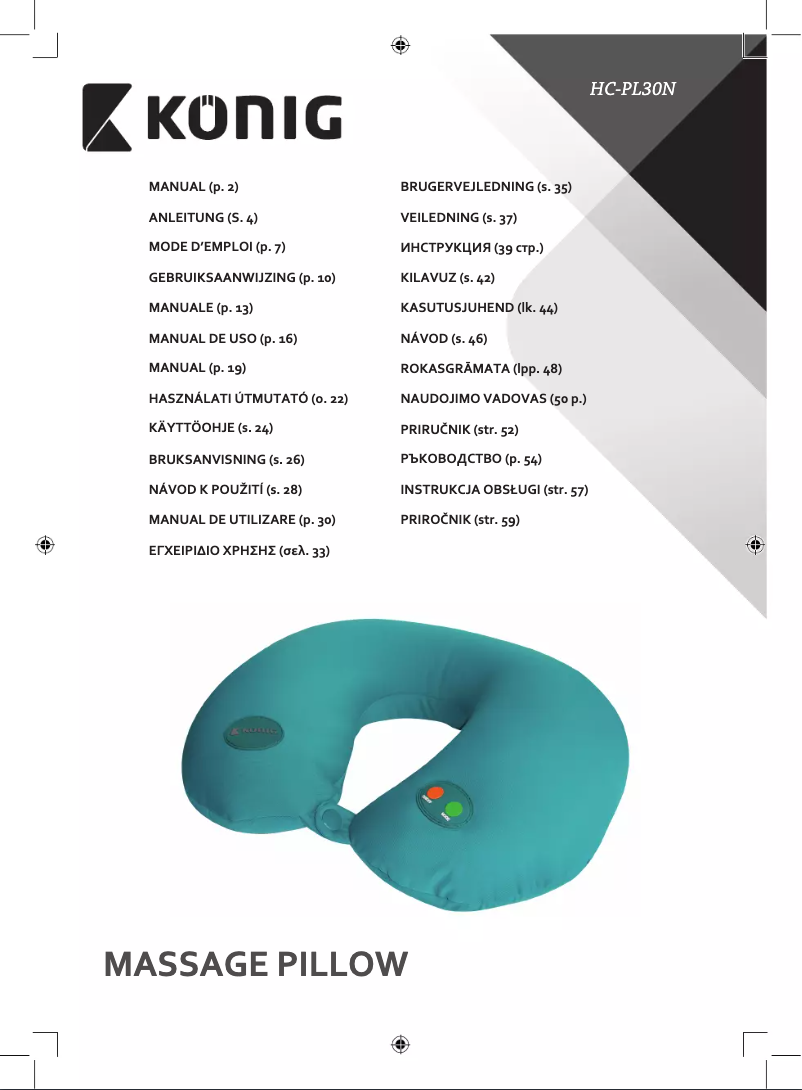 First page image of the manual for HC-PL30N