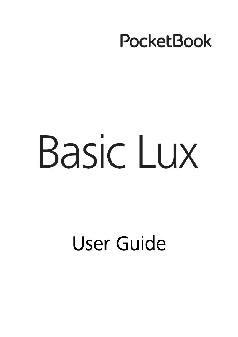 Page 1 of the manual User Manual PocketBook Basic Lux