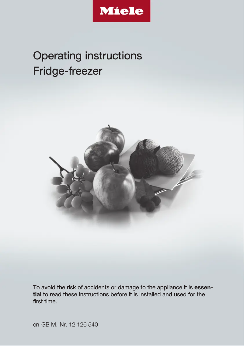 Page 1 of the manual User Manual Miele KDN 7713 E Active