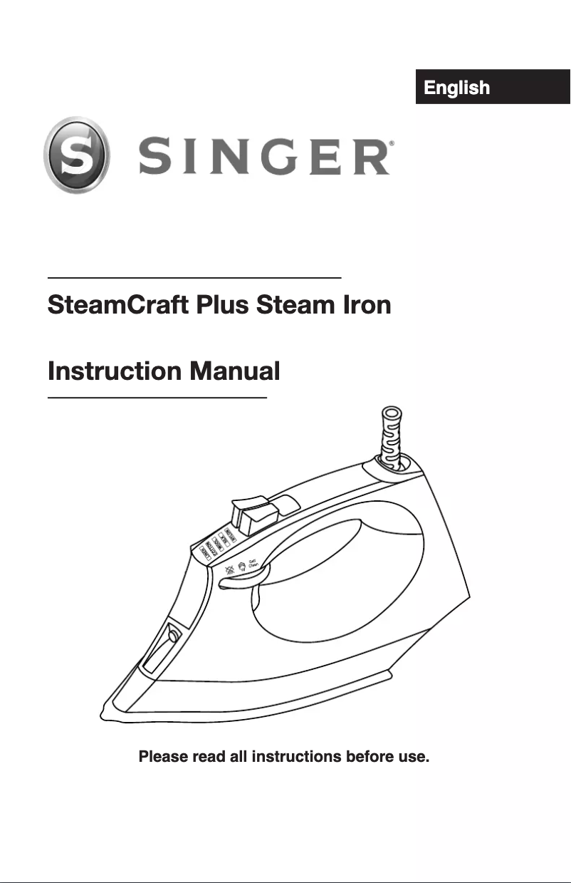 Page 1 of the manual User Manual Singer SteamCraft Plus