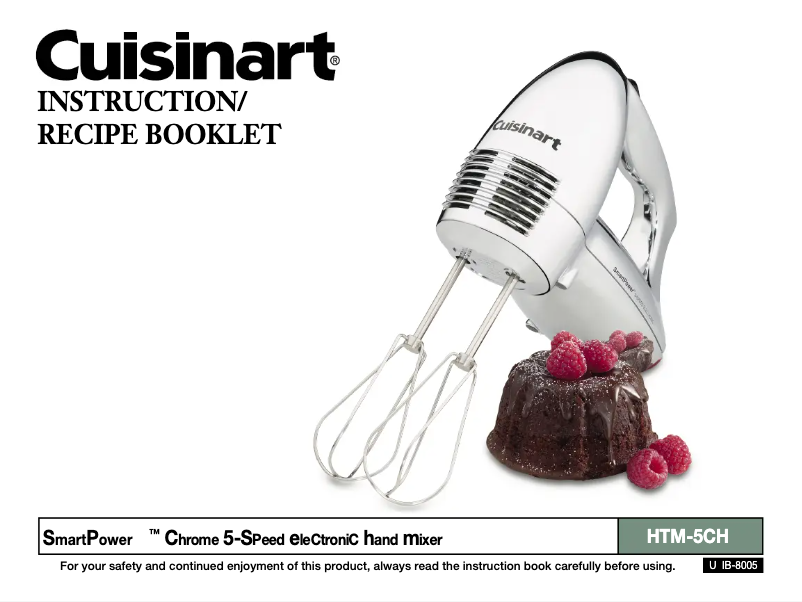 Page 1 of the manual User Manual Cuisinart SmartPower HTM-5CH