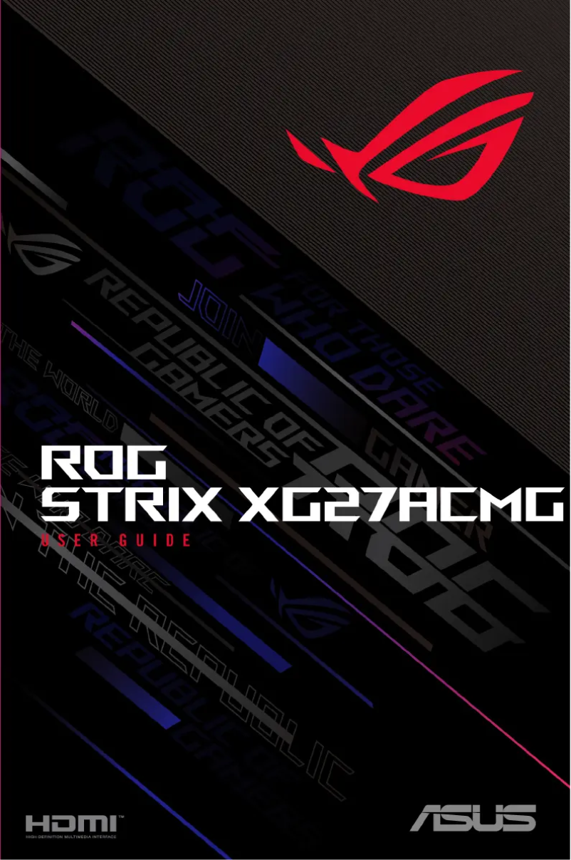 First page image of the manual for ROG Strix XG27A