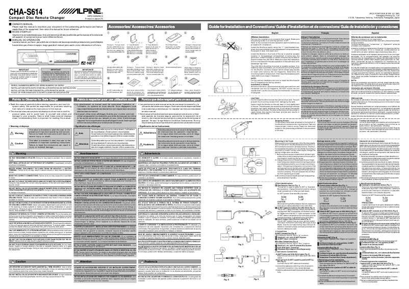 First page image of the manual for CHA-S614