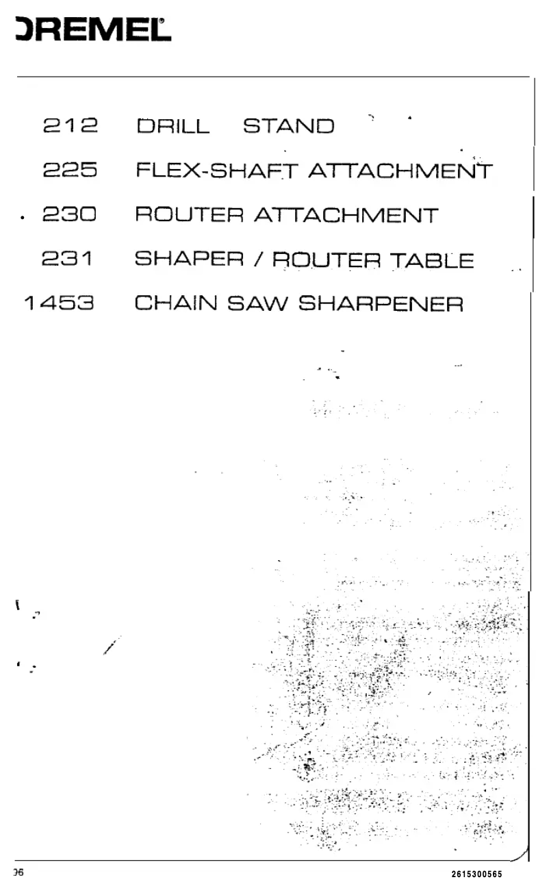 Image de la première page du manuel de l'appareil 225 Flex Shaft Attachment