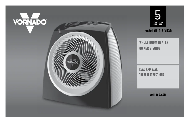 First page image of the manual for VH10