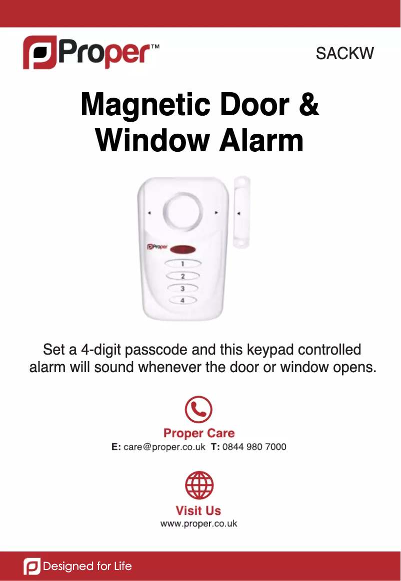 First page image of the manual for Magnetic Door & Window Alarm