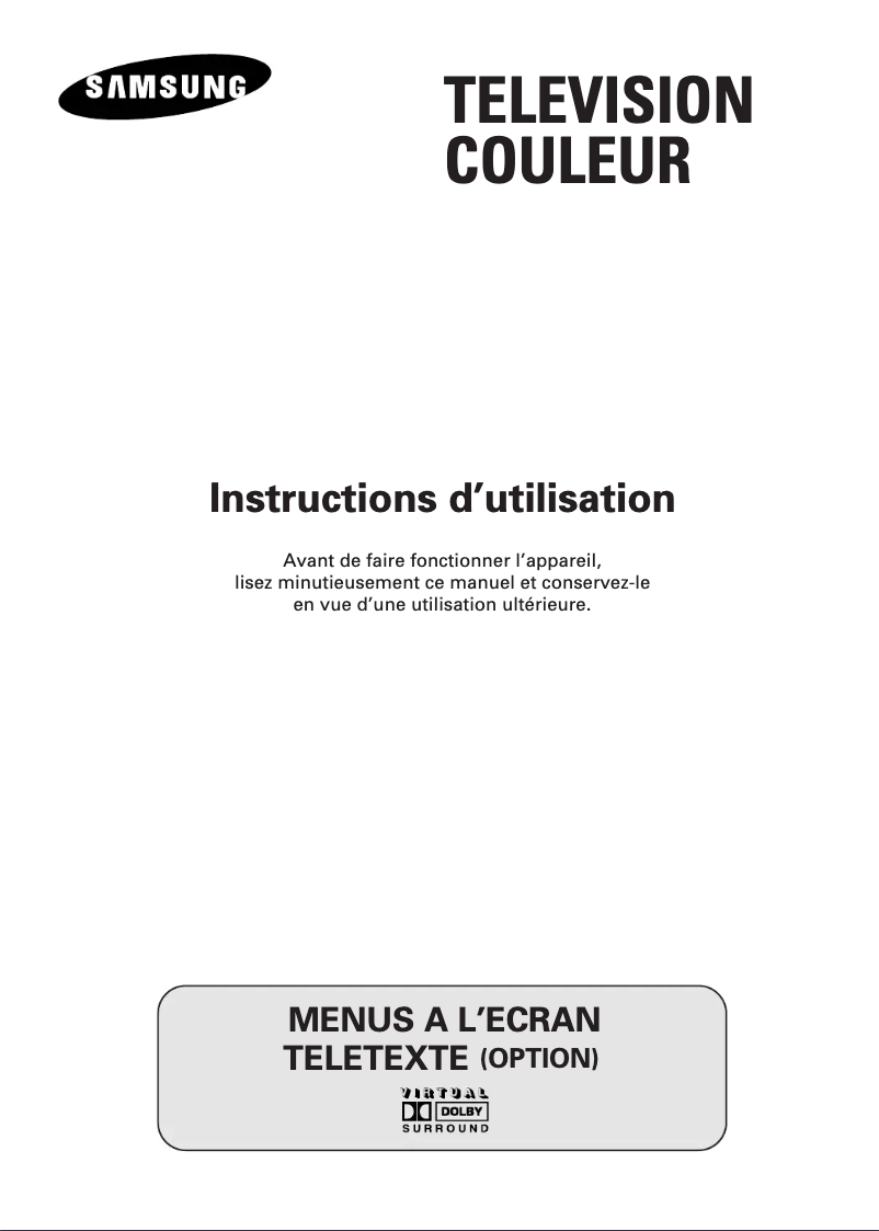 Page 1 of the manual User Manual Samsung CW-29M064N