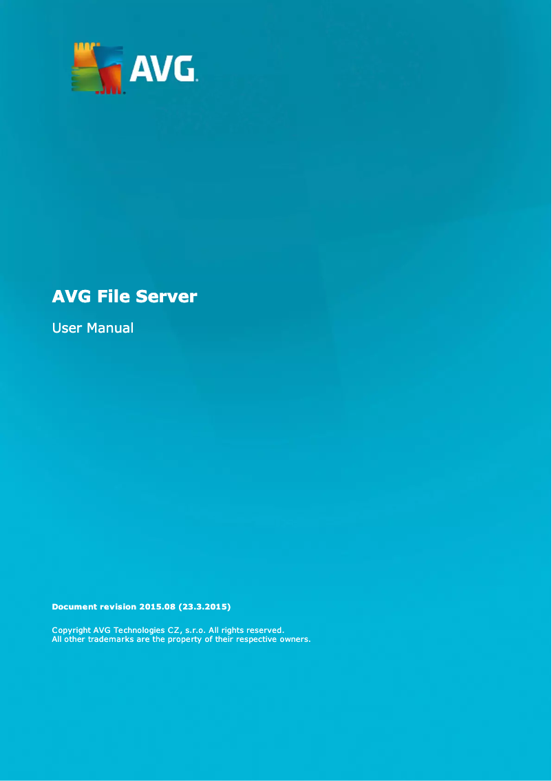 Page 1 de la notice Manuel utilisateur AVG File Server 2016