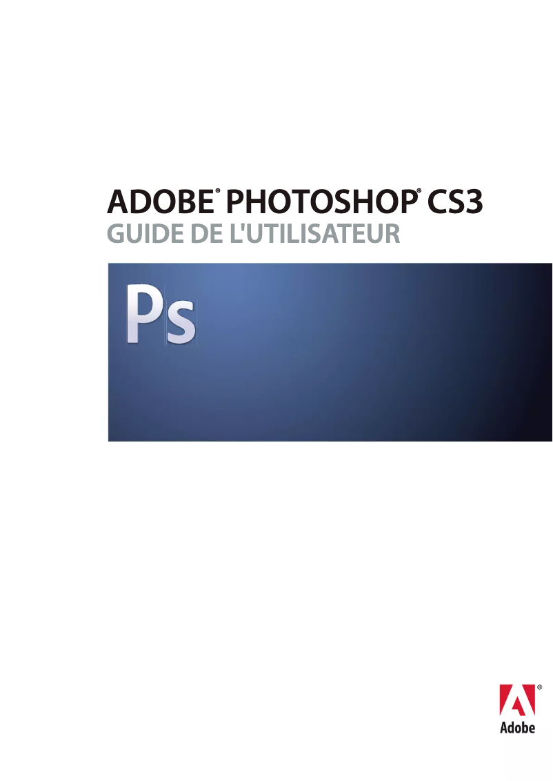 First page image of the manual for Photoshop CS3