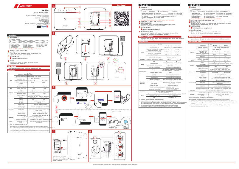 First page image of the manual for DS-PWA96-Kit-WE