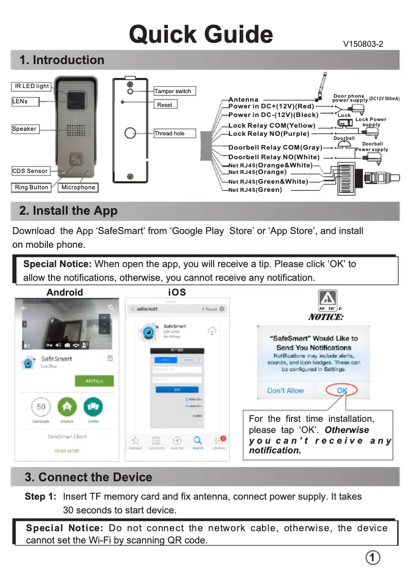 First page image of the manual for DVA-110