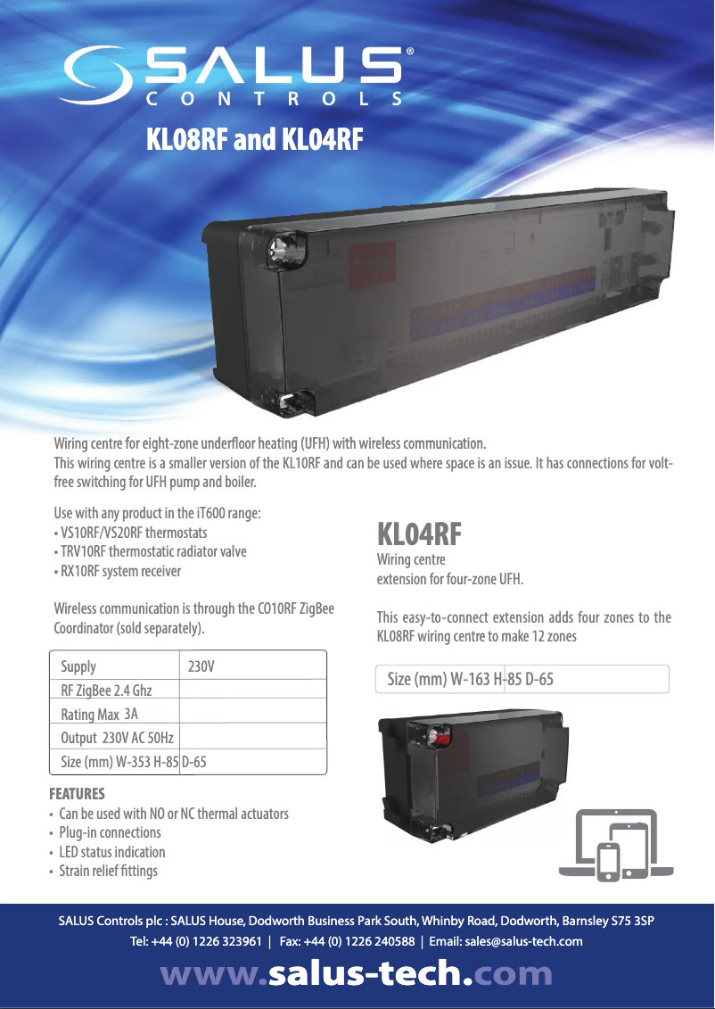 First page image of the manual for KL04RF