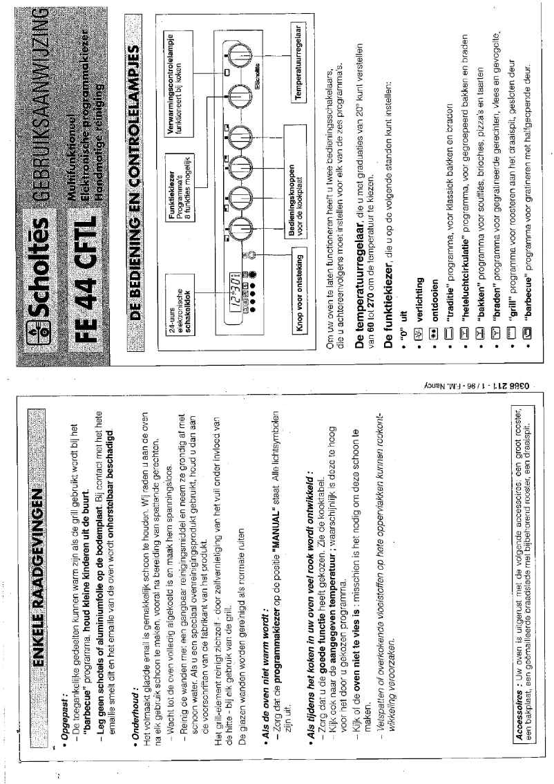 Image de la première page du manuel de l'appareil FE 44 CFTL