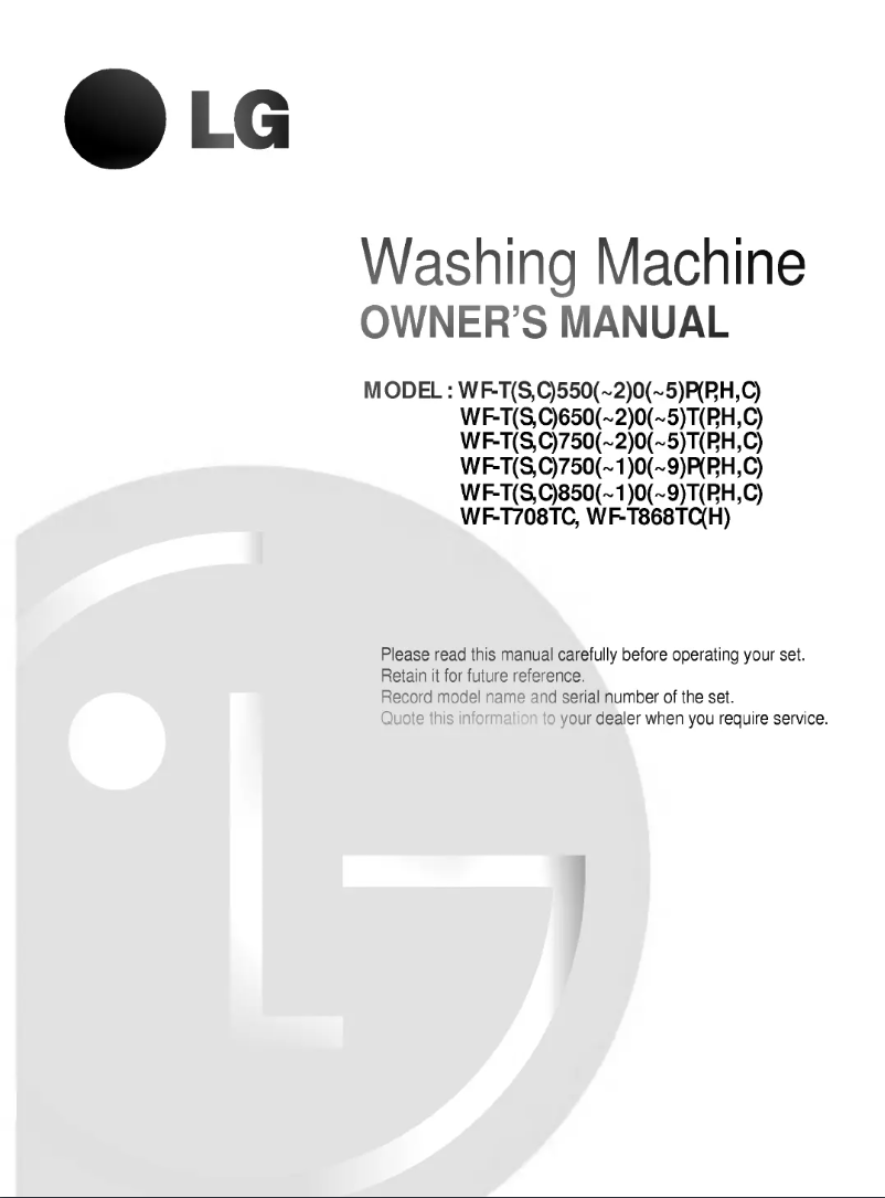 First page image of the manual for WF-T6500TP