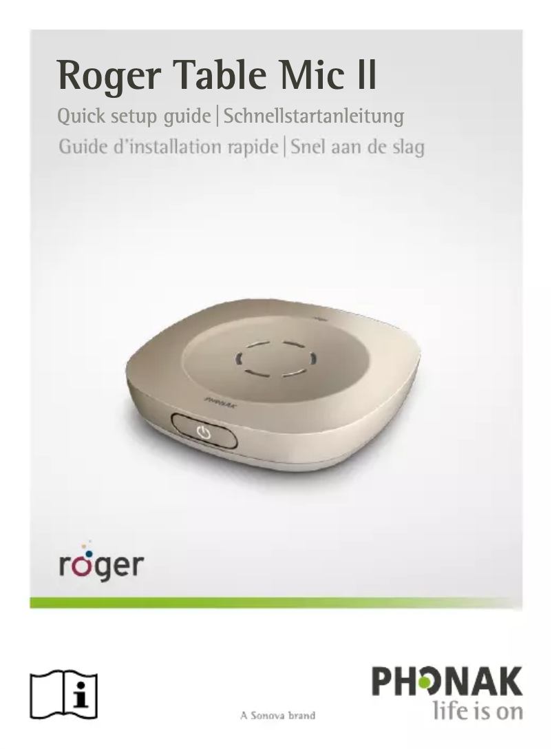 First page image of the manual for Roger Table Mic II