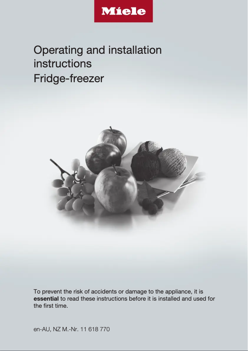 Page 1 of the manual User Manual Miele KF 2981 Vi