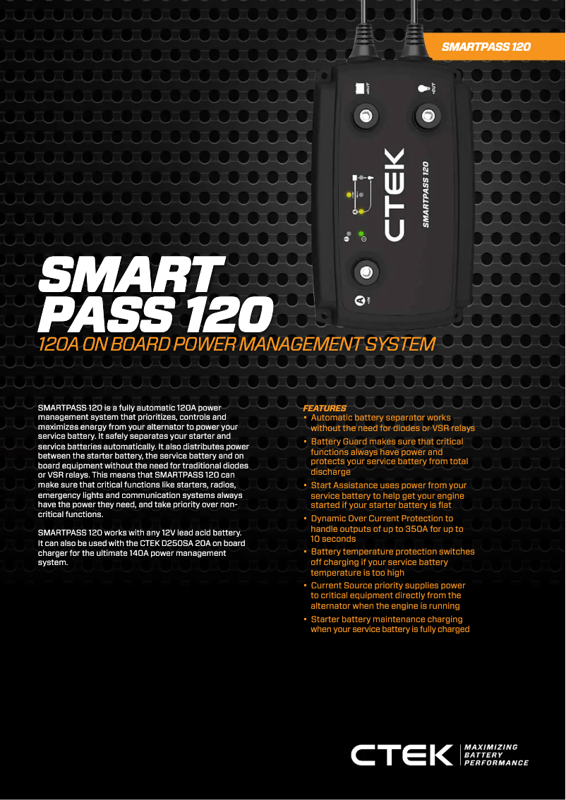 First page image of the manual for Smartpass 120