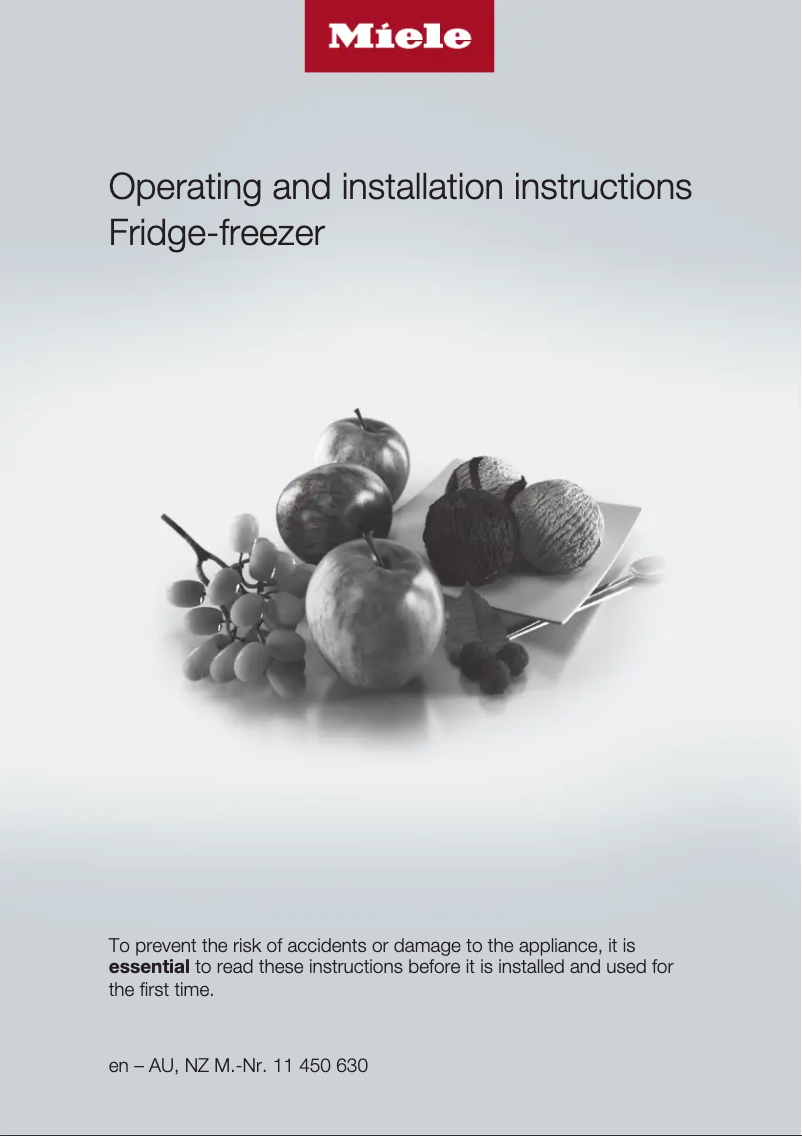 Page 1 of the manual User Manual Miele KFNS 37692 iDE