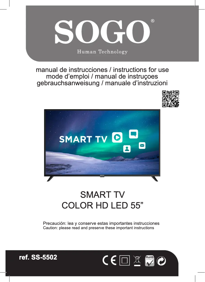 First page image of the manual for SS-5502