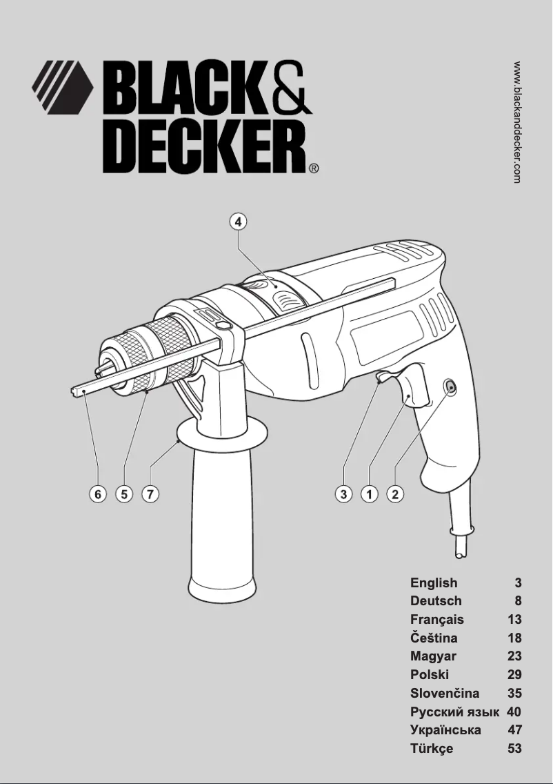 Page 1 of the manual User Manual Black & Decker KR55CRE