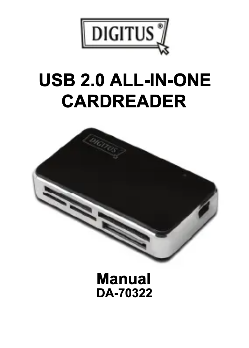 First page image of the manual for DA-70322